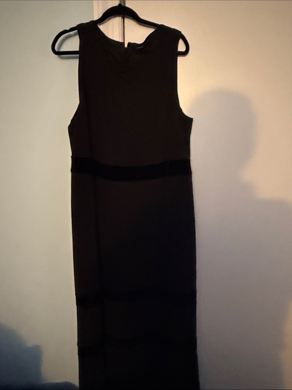 torrid Black Sleeveless Maxi with Velvet Stripes